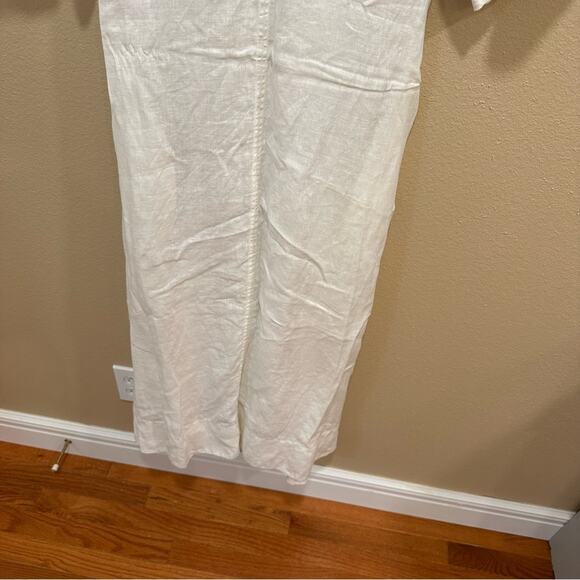 COS White Pure Linen Oversized Button Front Maxi Dress 4 - Picture 6 of 13